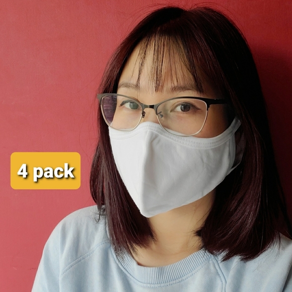 Pack of 4 face masks Antibacterial dual-layer mask - Picture 1 of 4